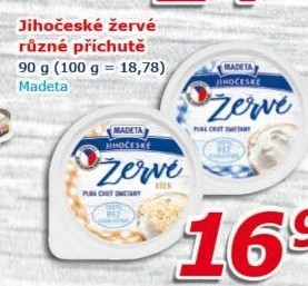 Žervé Jihočeské Madeta