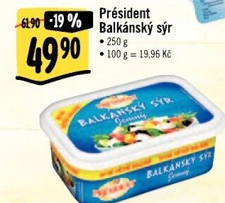 Balkánský sýr Président