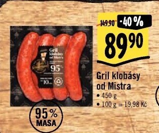 Grilovací klobása od Mistra Láďa Grileman Kostelecké uzeniny