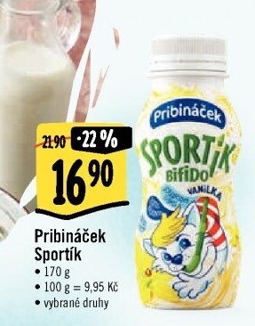 Jogurtový nápoj Sportík Pribináček
