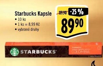 Kapsle Nespresso Starbucks