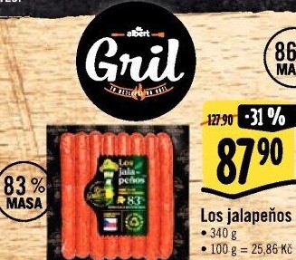 Klobásy na grilování Los Jalapeňos Kostelecké uzeniny