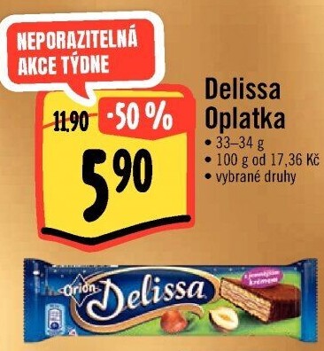 Oplatky celomáčené Delissa Orion