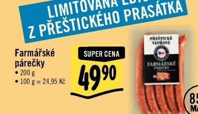 Párečky fármářské Přeštické vepřové