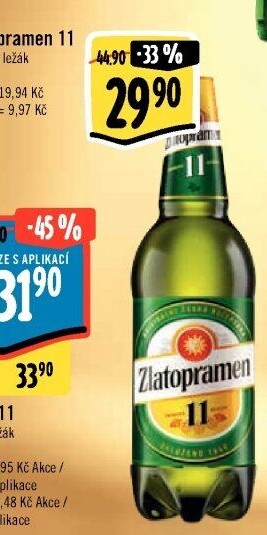 Pivo světlý ležák 11° Zlatopramen
