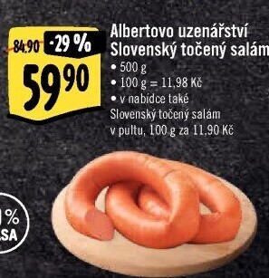 Salám slovenský točený Albertovo uzenářství
