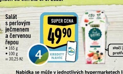 Salát s perlovým ječmenem a červenou řepou Albert Fresh Bistro