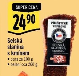 Selská slanina s kmínem Přeštické vepřové