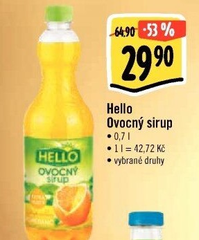 Sirup Extra hustý Hello