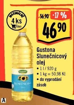 Slunečnicový olej Gustona