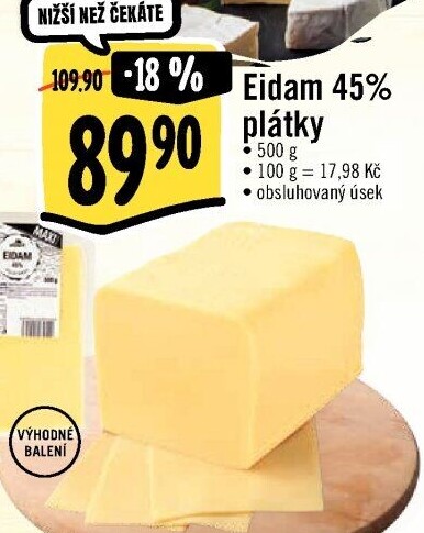 Sýr Eidam 45% Albert