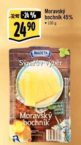 Sýr Moravský bochník 45% Sýrařův výběr Madeta