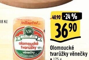Sýr tvarůžky olomoucké věnečky A.W.