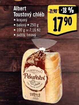 Toustový chléb Albert