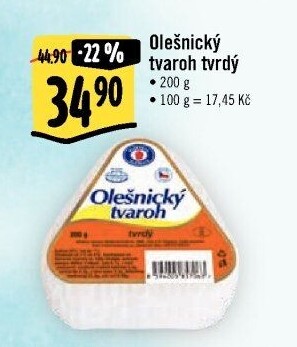 Tvaroh tvrdý Olešnický Moravia