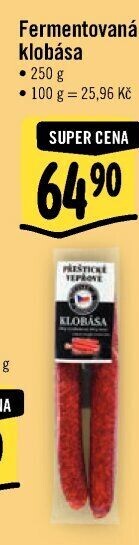 Klobása fermentovaná Přeštické vepřové