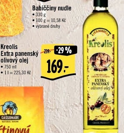 Olivový olej extra panenský Kreolis