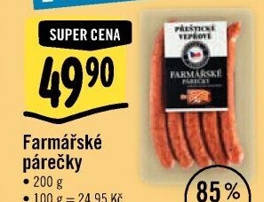 Párečky fármářské Přeštické vepřové