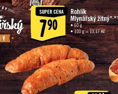 Rohlík Mlynářský žitný Albert