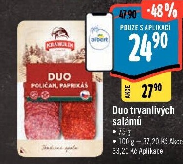 Salám Poličan+Paprikáš duo Krahulík