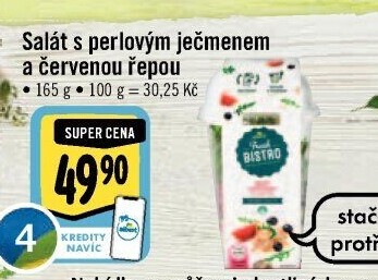 Salát s perlovým ječmenem a červenou řepou Albert Fresh Bistro