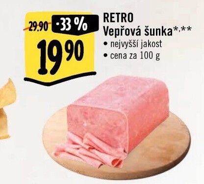 Šunka vepřová nejvyšší jakosti Albert Retro