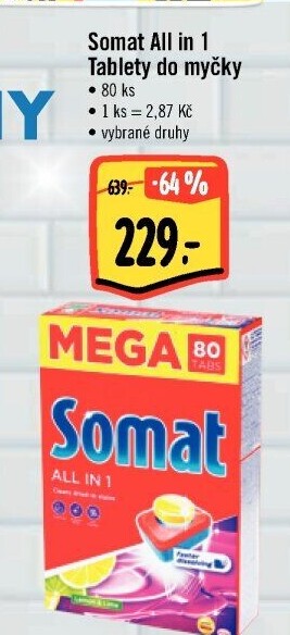 Tablety do myčky All in 1 Somat