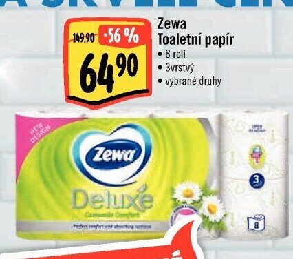 Toaletní papír 3vrstvý Deluxe Zewa