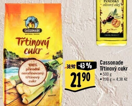 Třtinový cukr Cassonade