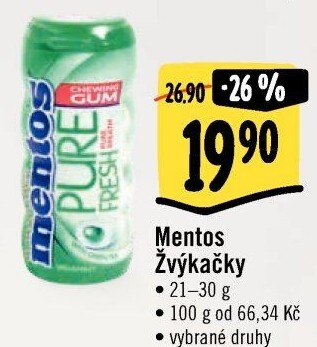Žvýkačky Pure Fresh Mentos