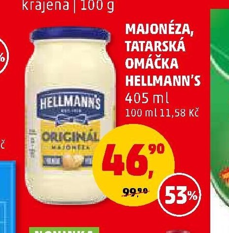 Majonéza, tatarská omáčka Hellmann's