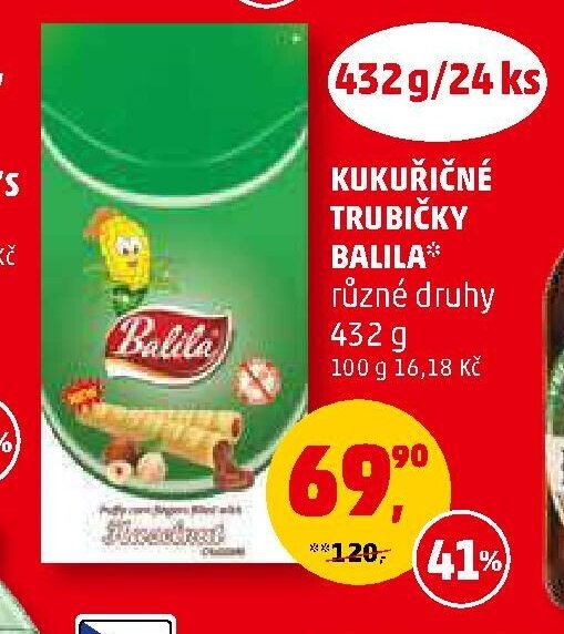 Kukuřičné trubičky Balila