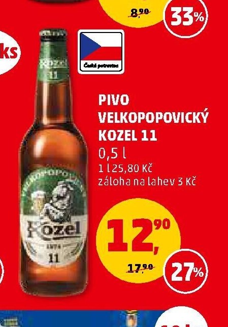 Pivo Velkopopovický Kozel 11