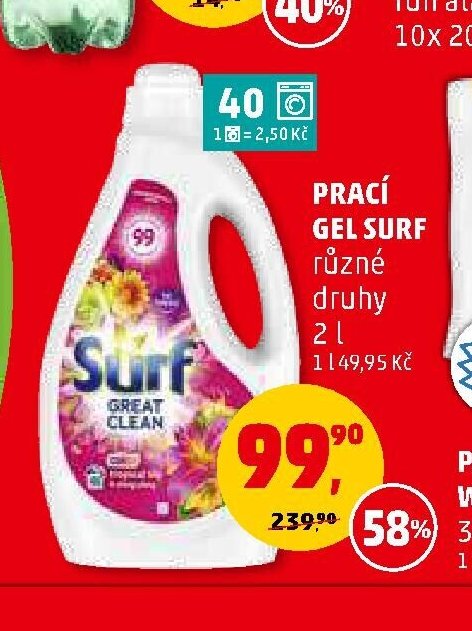 Prací gel Surf