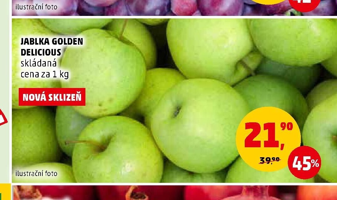 Jablka Golden Delicious