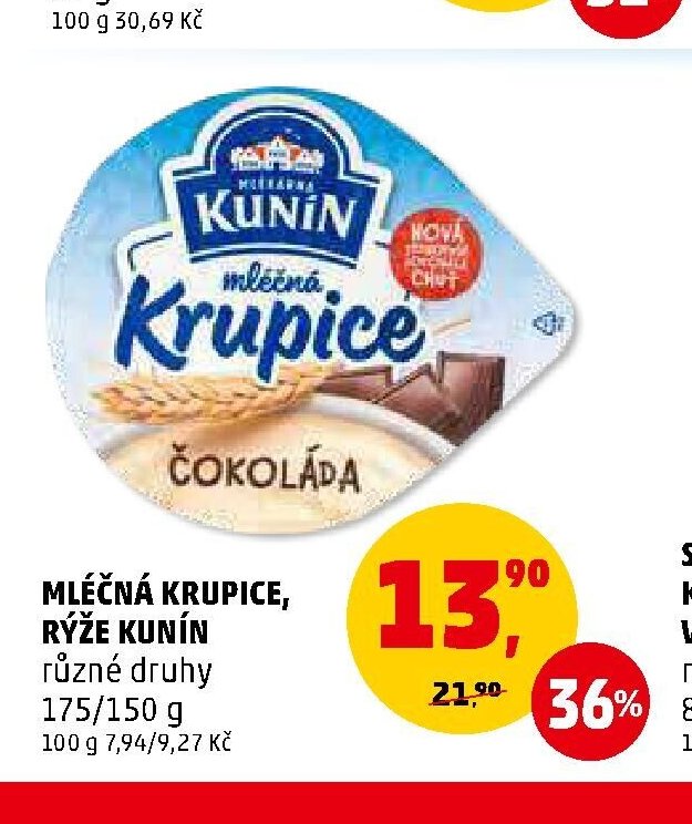 Mléčná krupice / rýže Kunín