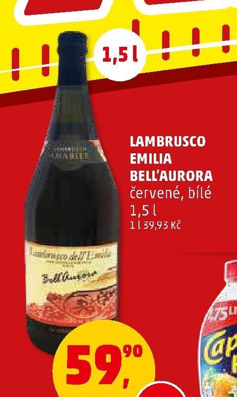 LAMBRUSCO EMILIA BELL'AURORA červené, bílé 1,5 l