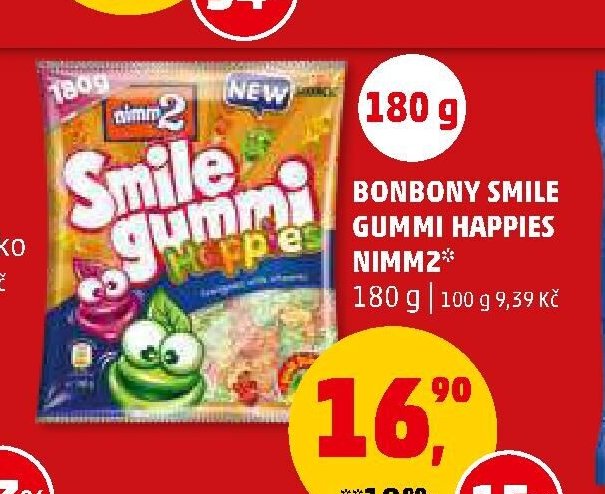 BONBONY SMILE GUMMI HAPPIES NIMM2 180 g