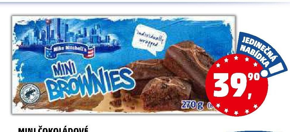 MINI ČOKOLÁDÉ BROWNIES MIKE MITCHELL'S