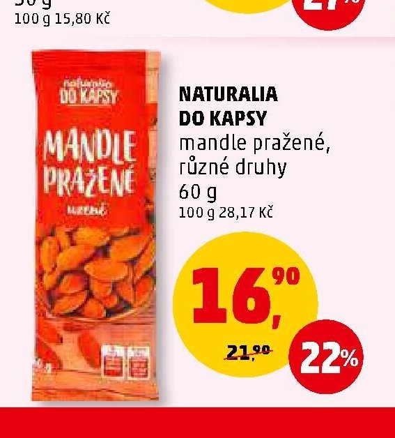 NATURALIA DO KAPSY mandle pražené