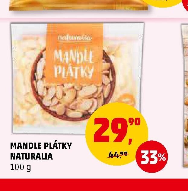 MANDLE PLÁTKY NATURALIA