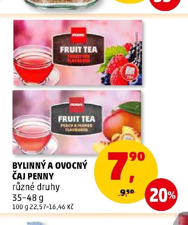 Penny ovocný čaj různé druhy 35-48 g