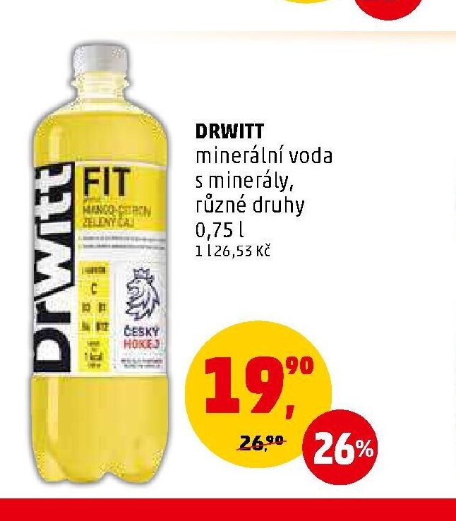 DrWitt minerální voda různé druhy 0,75 l