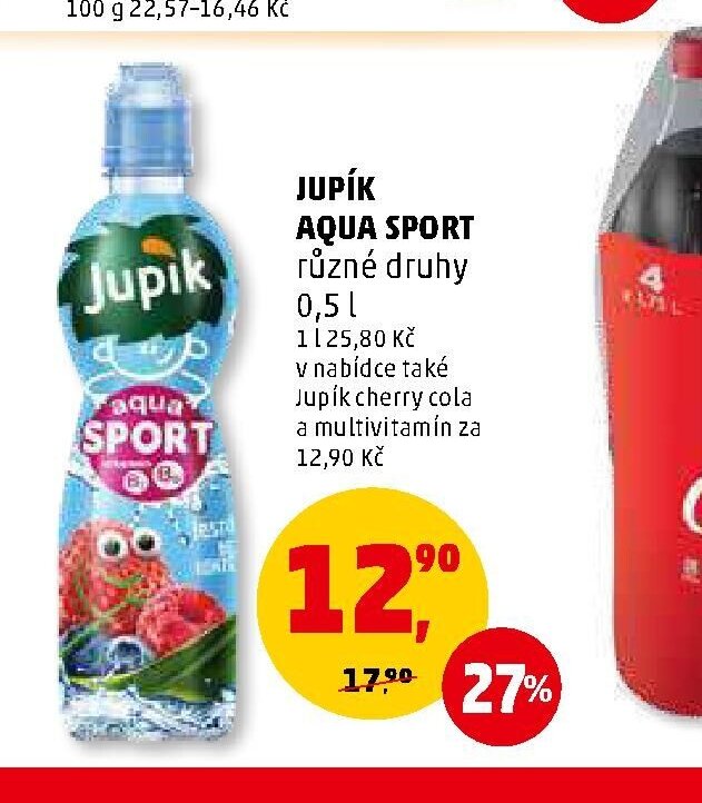 Jupík Aqua Sport různé druhy 0,5 l