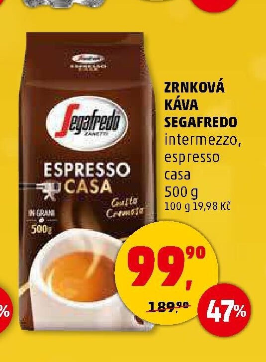 ZRNKOVÁ KÁVA SEGAFREDO intermezzo, espresso casa
