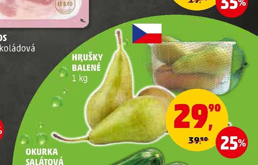 Hrušky balené