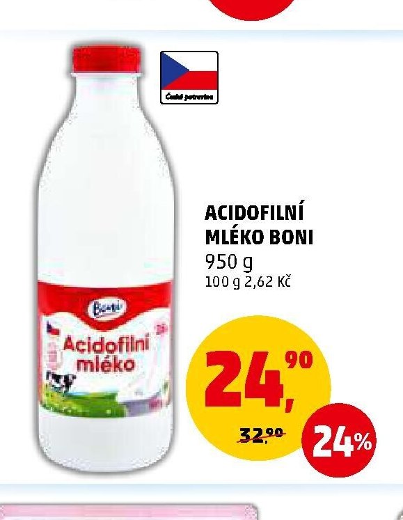 ACIDOFILNÍ MLÉKO BONI