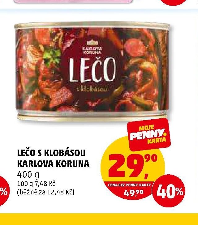 LEČO S KLOBÁSOU KARLOVA KORUNA