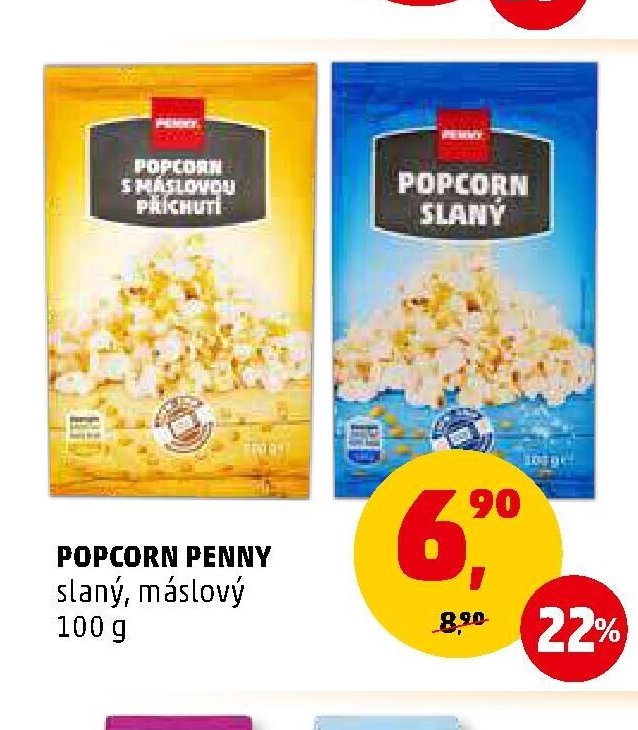 Popcorn Penny slaný, máslový