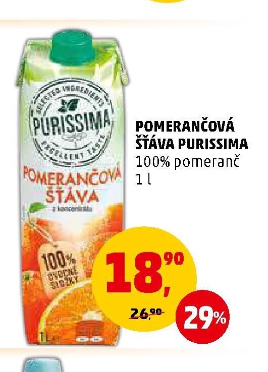 Pomerančová šťáva Purissima